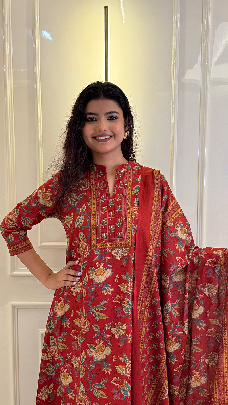 A line Bagru Print Blue