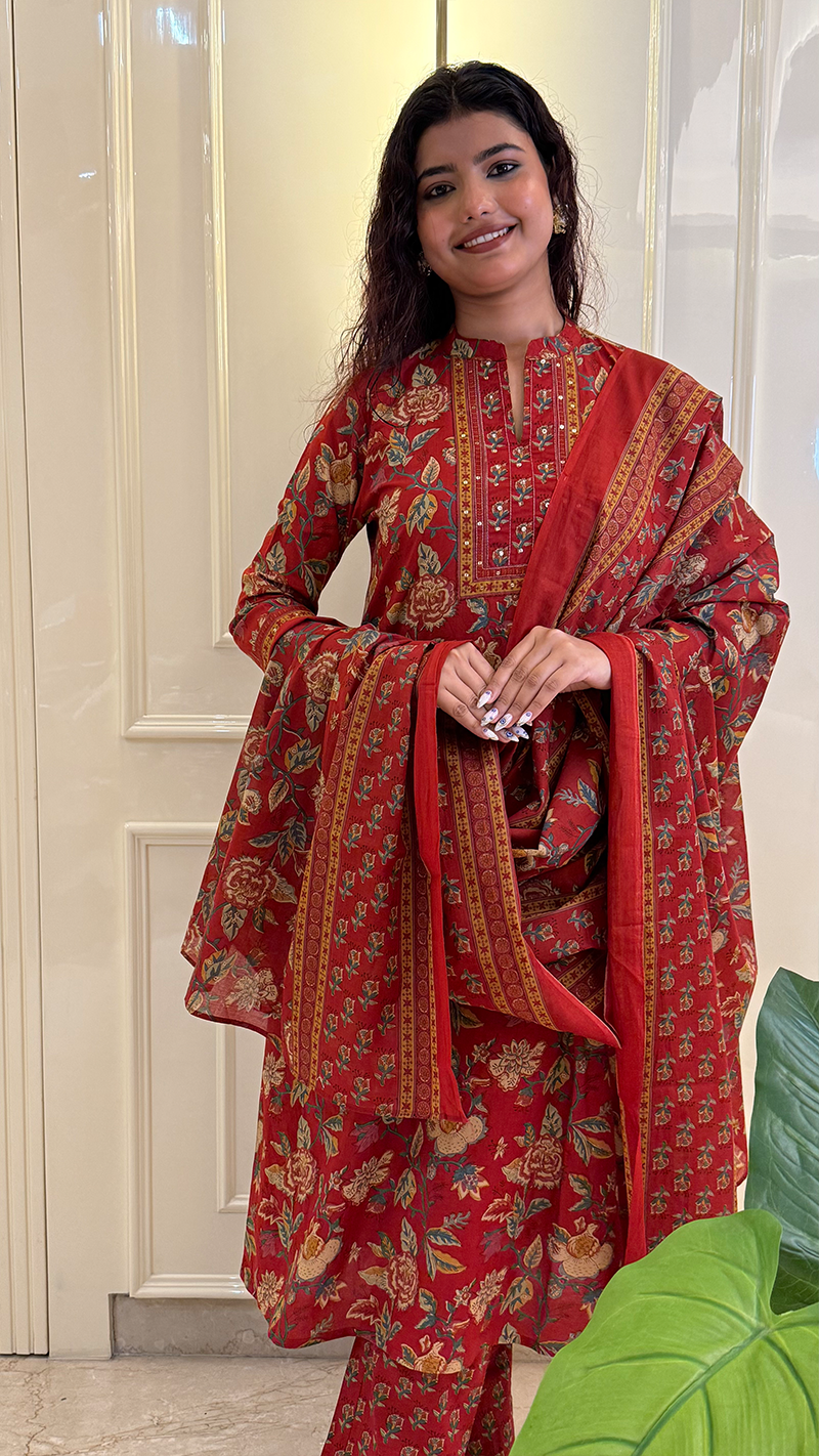 A line Bagru Print Blue