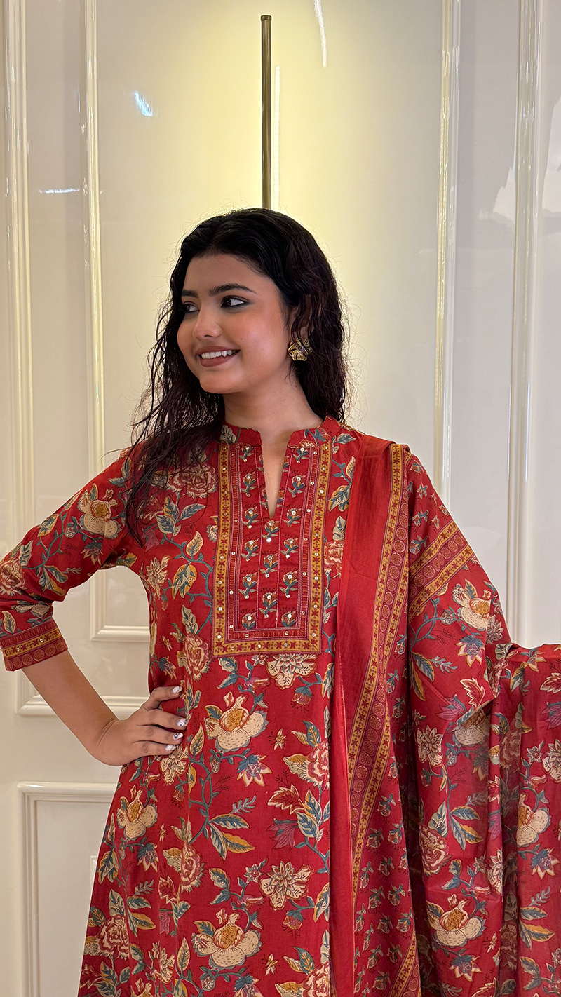 A line Bagru Print Blue