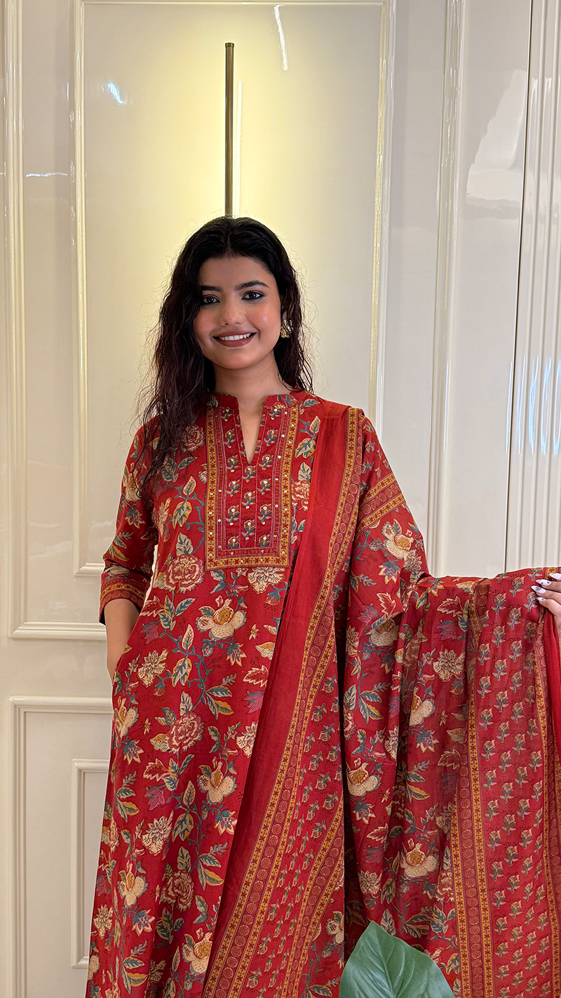 A line Bagru Print Blue