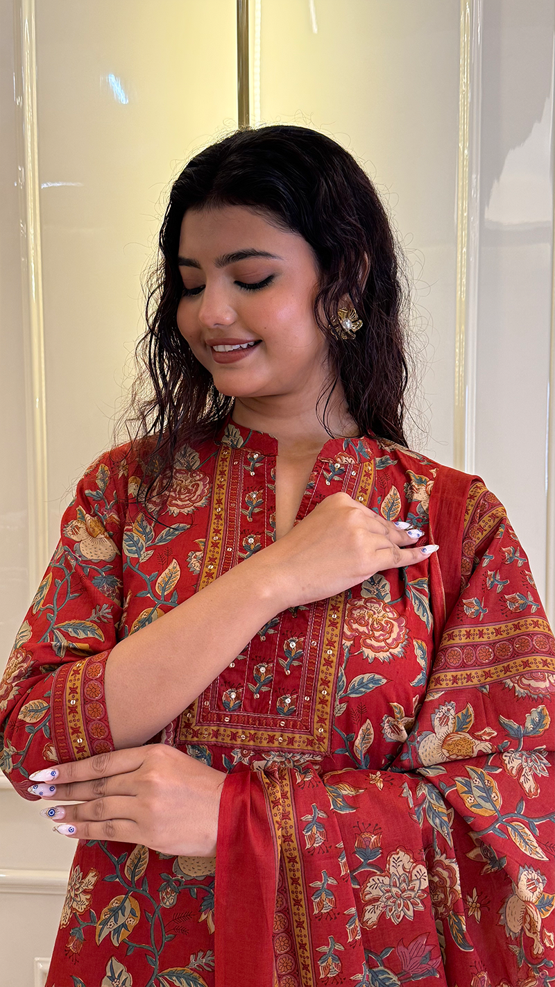 A line Bagru Print Blue