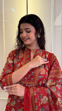 A line Bagru Print Blue
