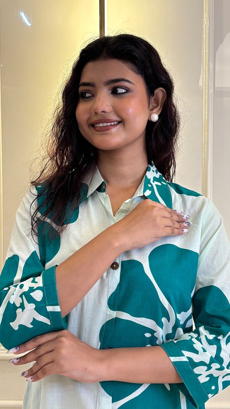 Cotton Mul Collar coords set