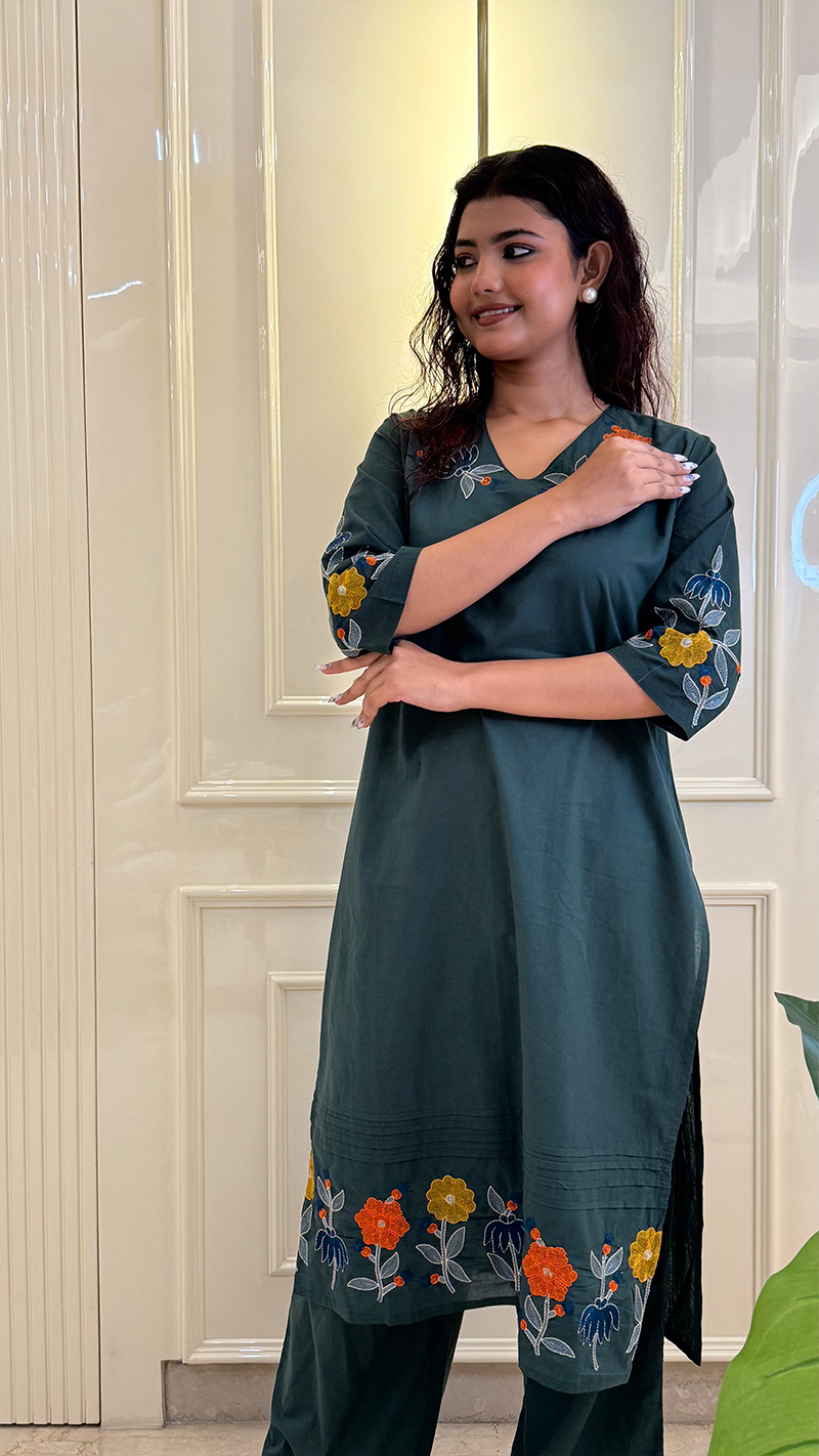 Dark Green Flower Set