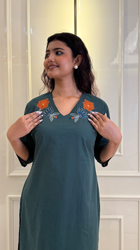 Dark Green Flower Set