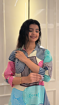 Geomatric Unicorn Aline Kurti Set