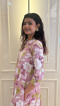 A line Pink Kurti Style
