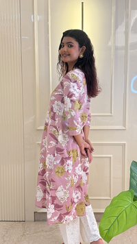 A line Pink Kurti Style