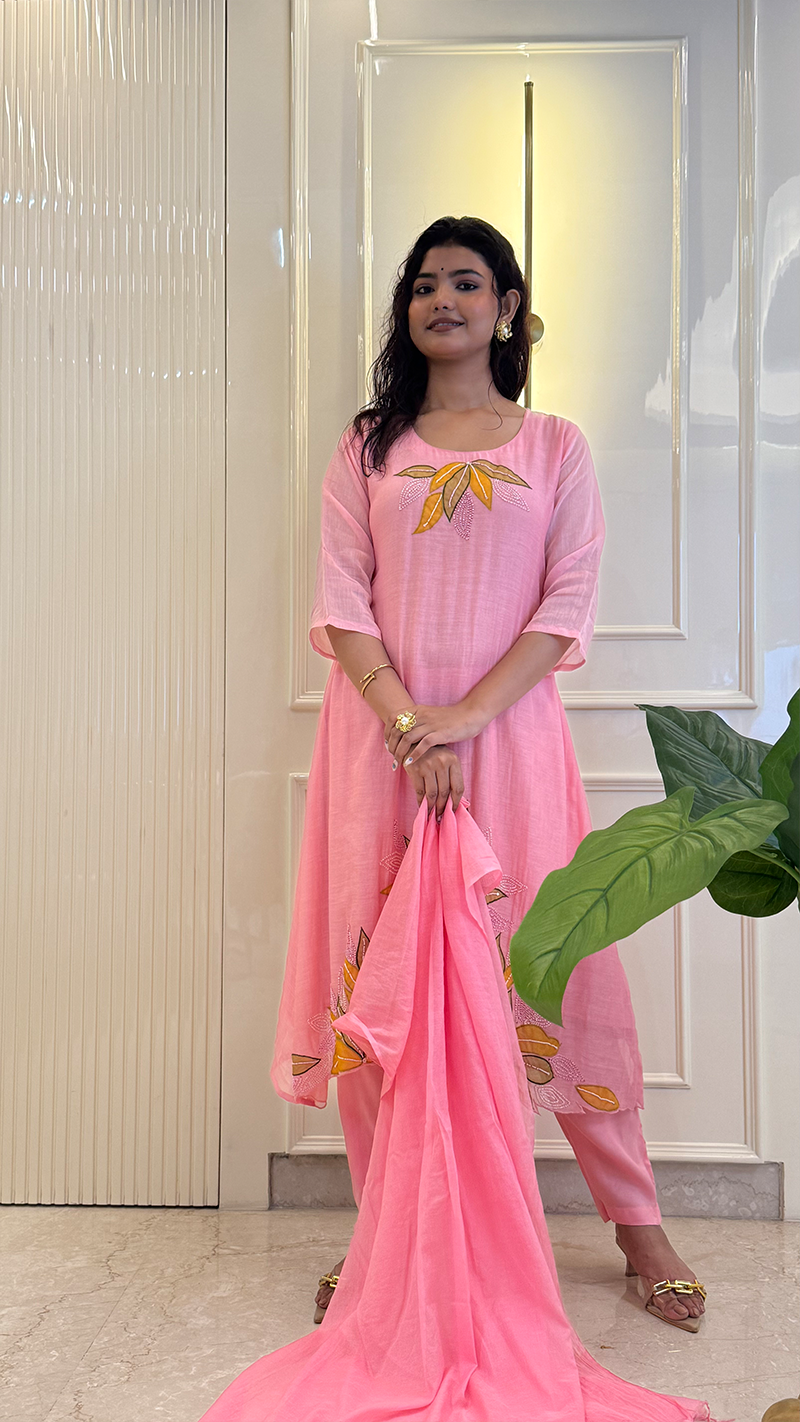 Pink Mul Mul Pearl Set