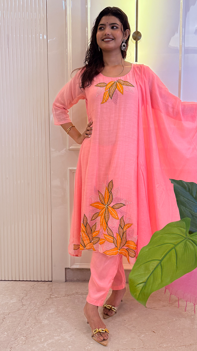 Pink Mul Mul Pearl Set