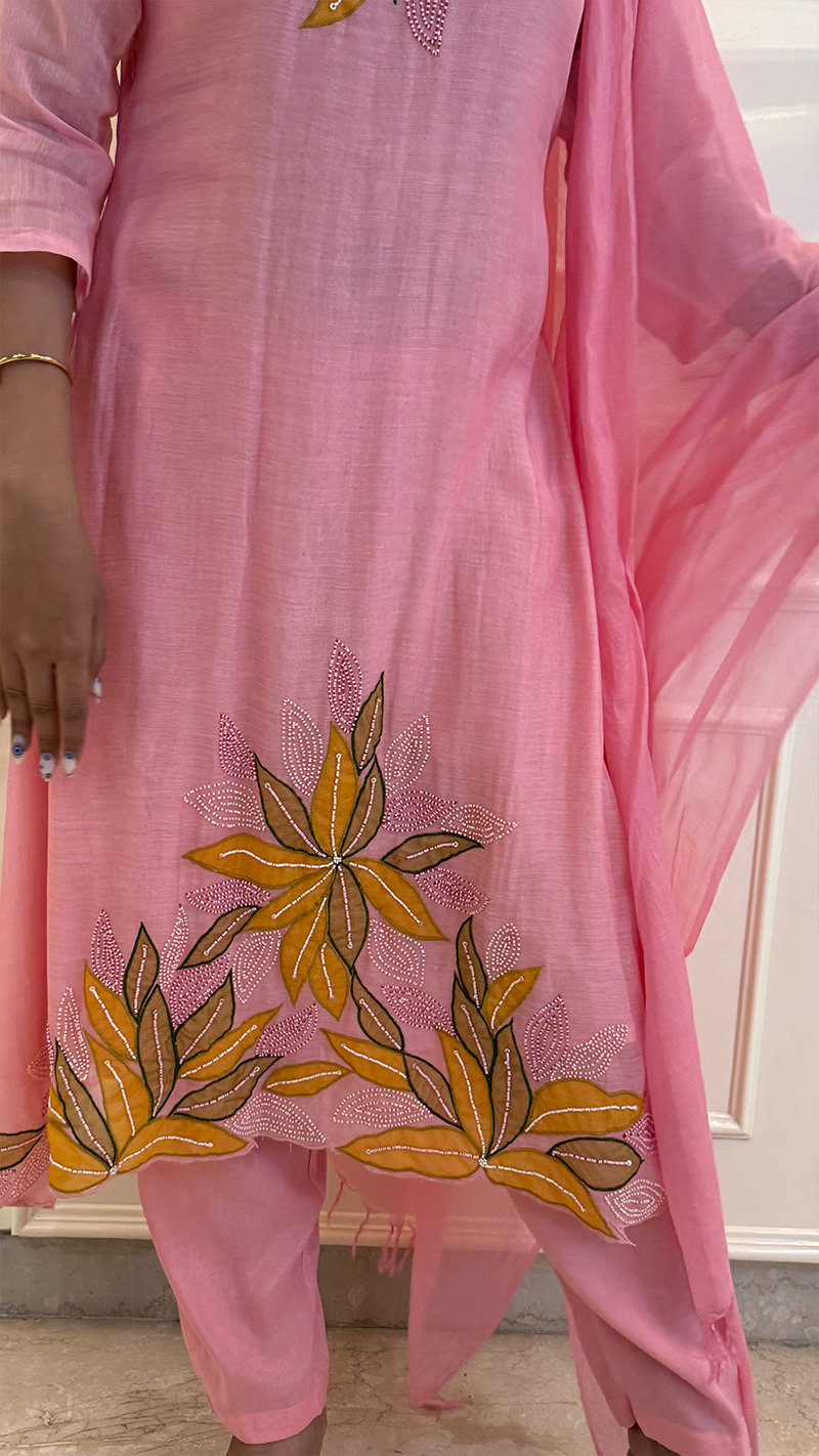Pink Mul Mul Pearl Set