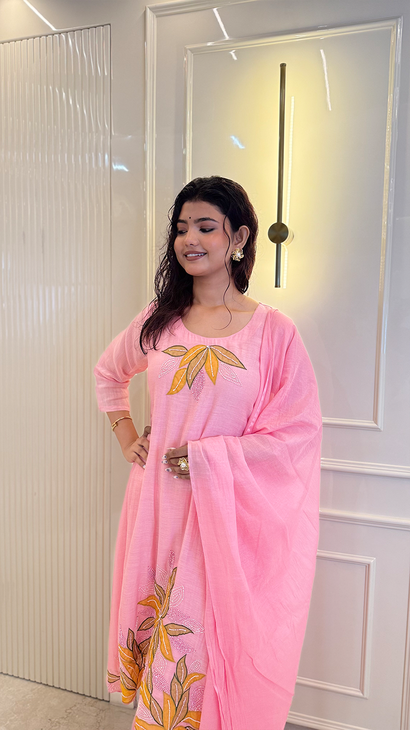 Pink Mul Mul Pearl Set