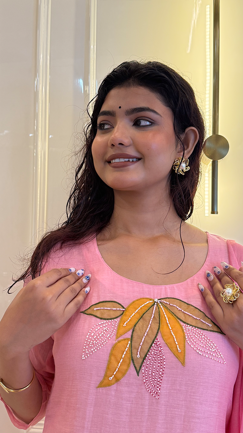 Pink Mul Mul Pearl Set
