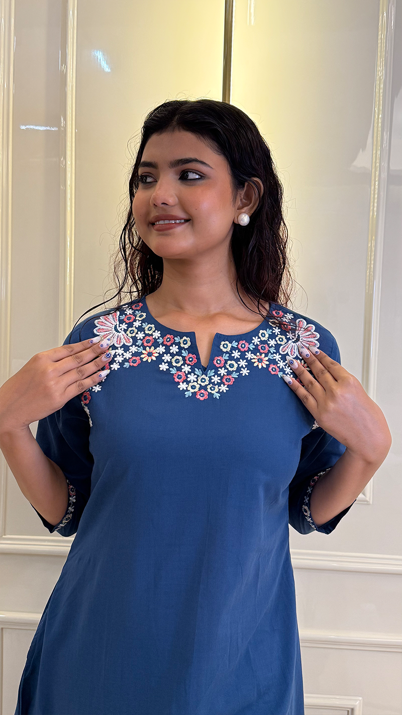 Royal Blue Aline Kurti