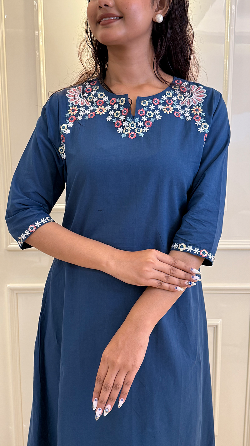Royal Blue Aline Kurti