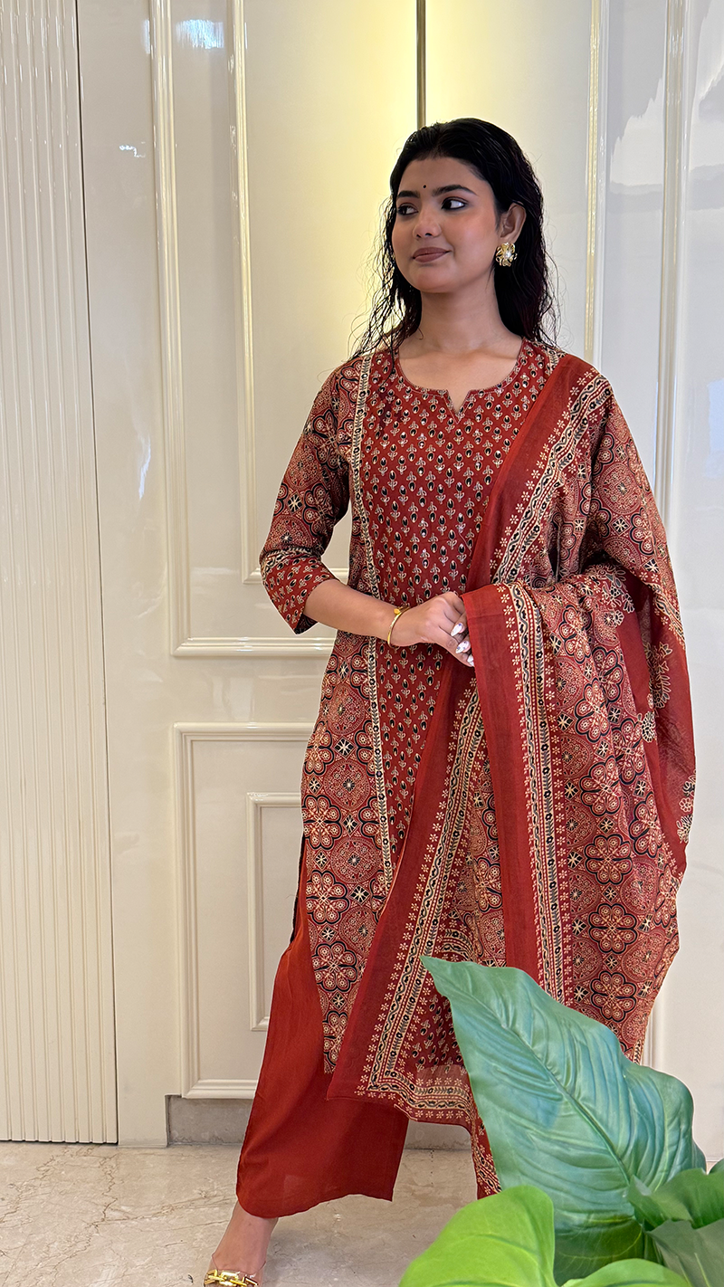 Rust Ajrakh Set2