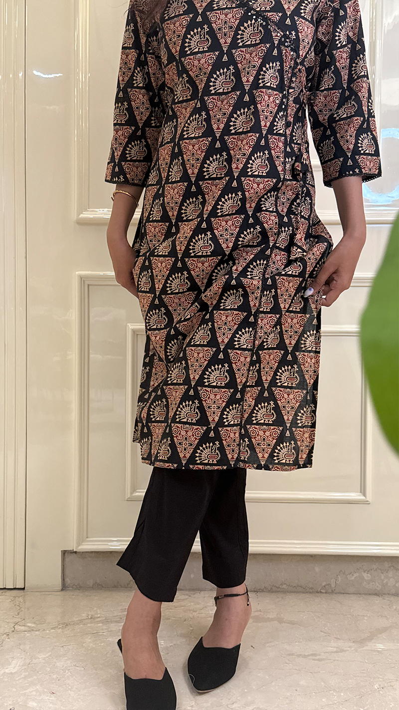 Black Angrakha Set