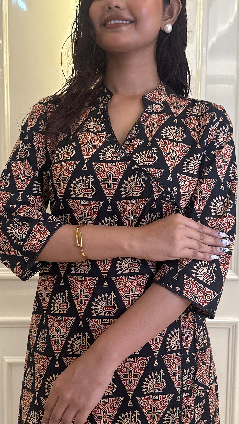 Black Angrakha Set