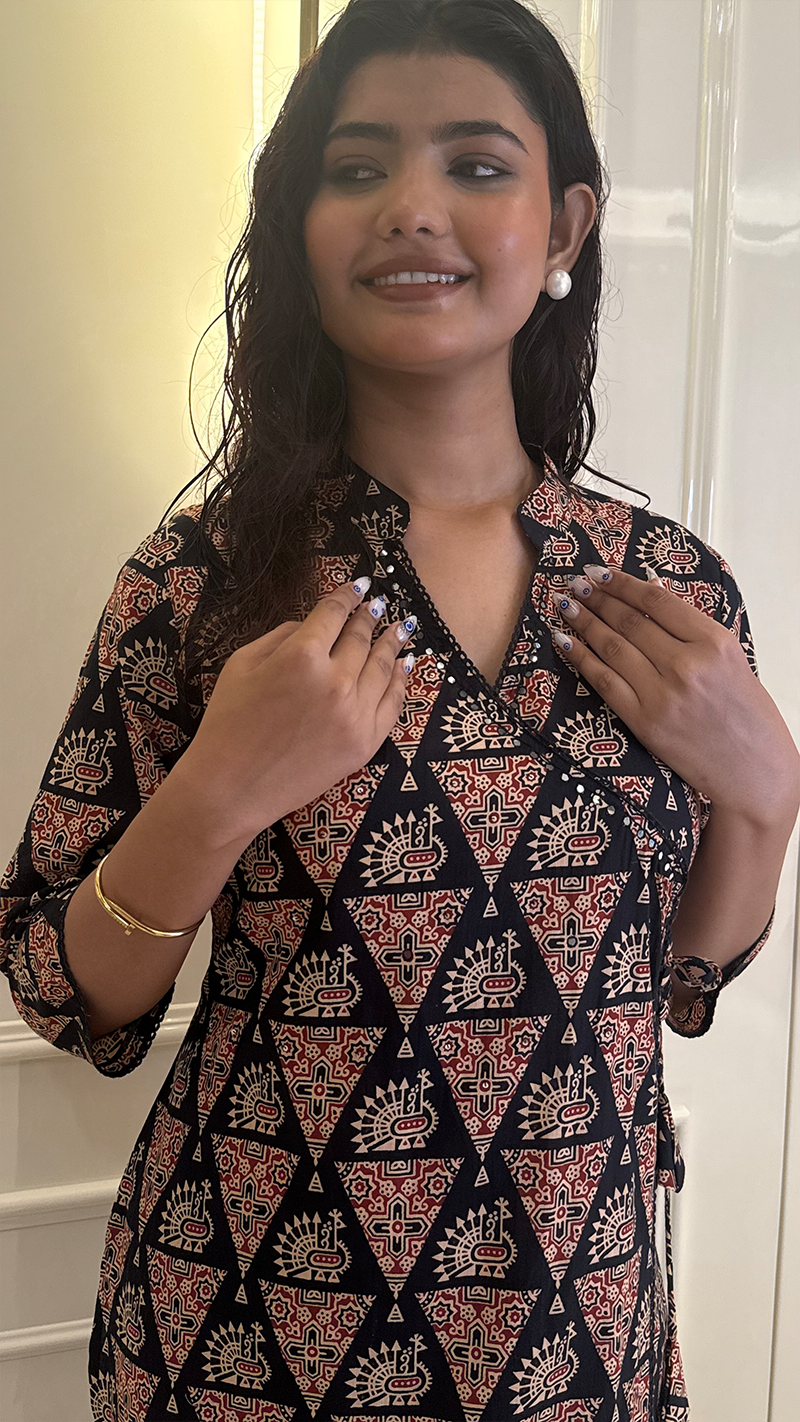 Black Angrakha Set