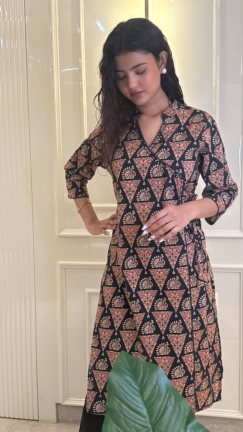 Black Angrakha Set