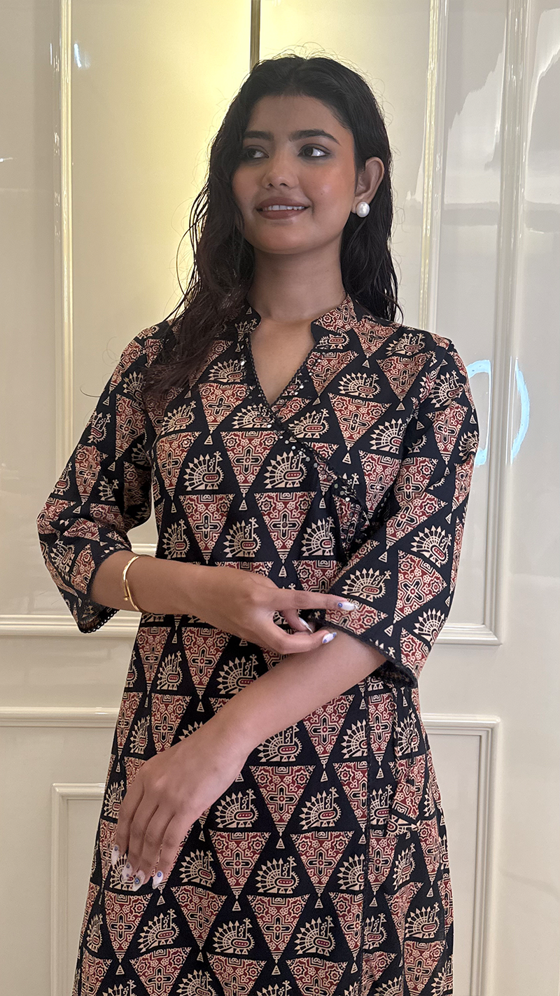 Black Angrakha Set