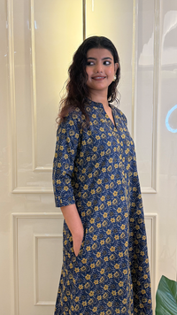 Blue Aline Kurti Style 2