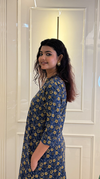 Blue Aline Kurti Style 2