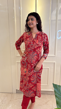 Red Printed Angrakha