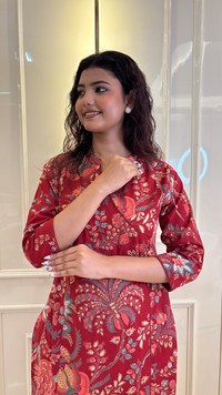 Red Printed Angrakha