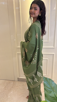 V Neck Green Budget Set
