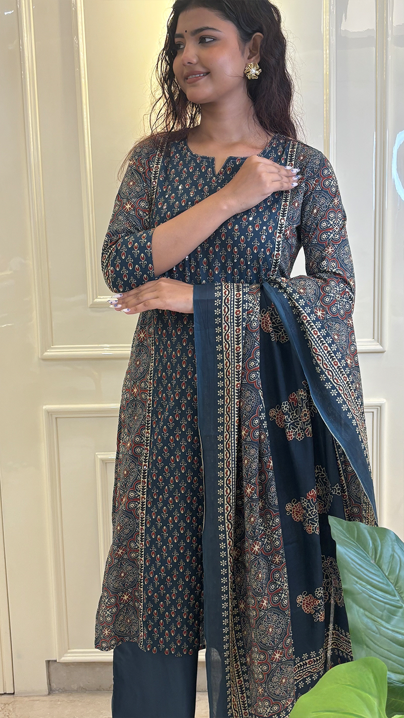 Indigo Ajrak Set