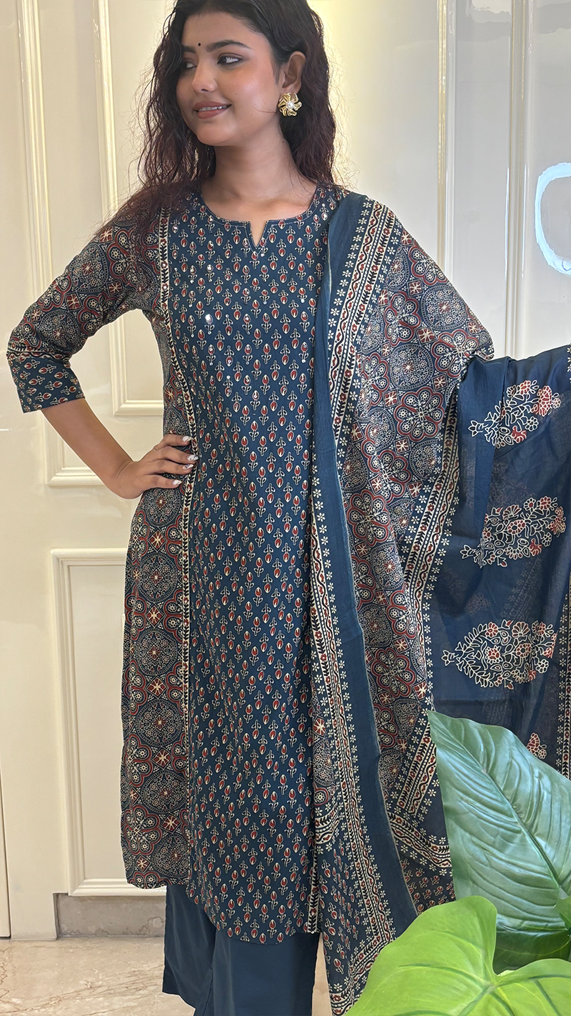 Indigo Ajrak Set