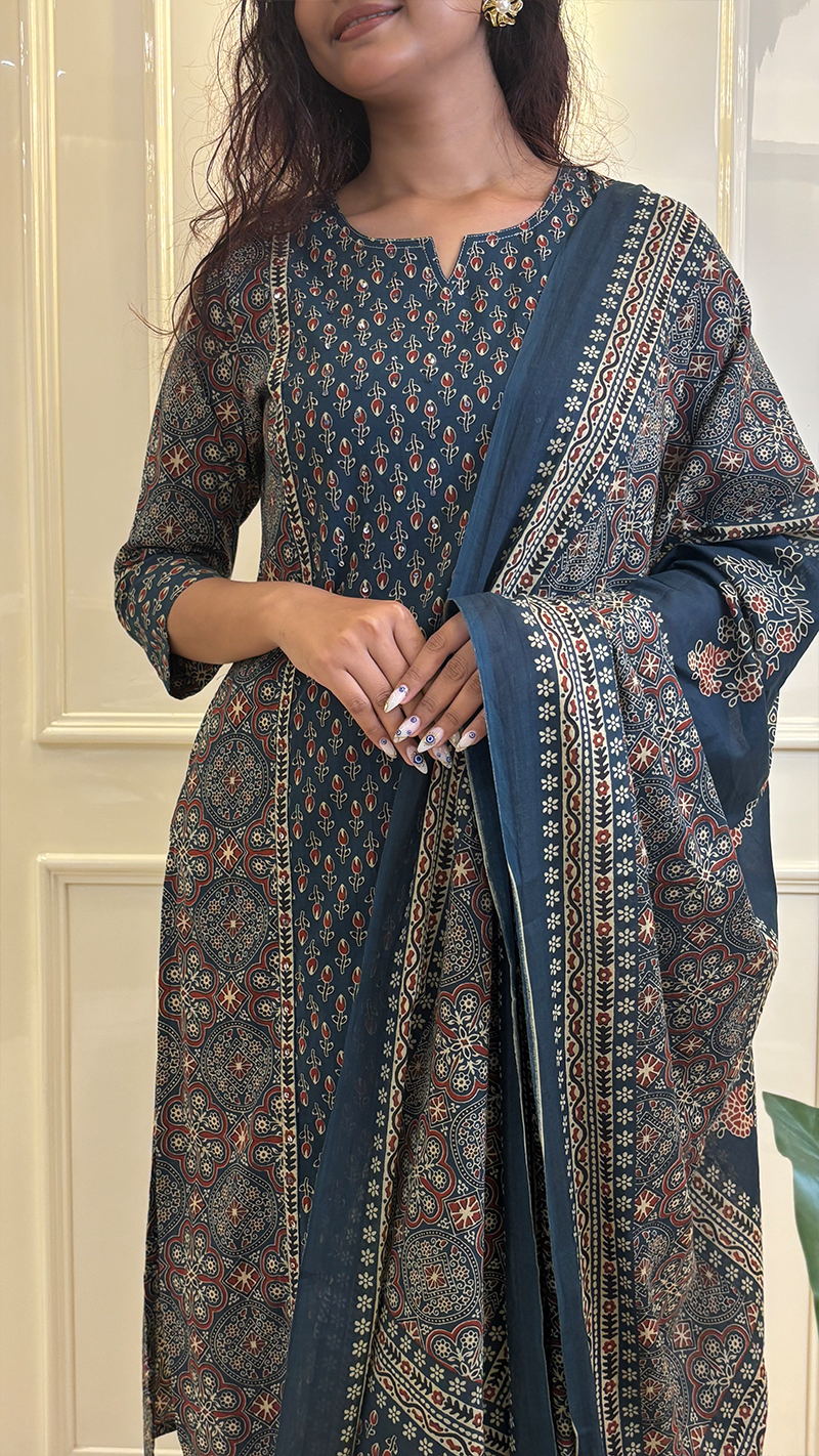Indigo Ajrak Set