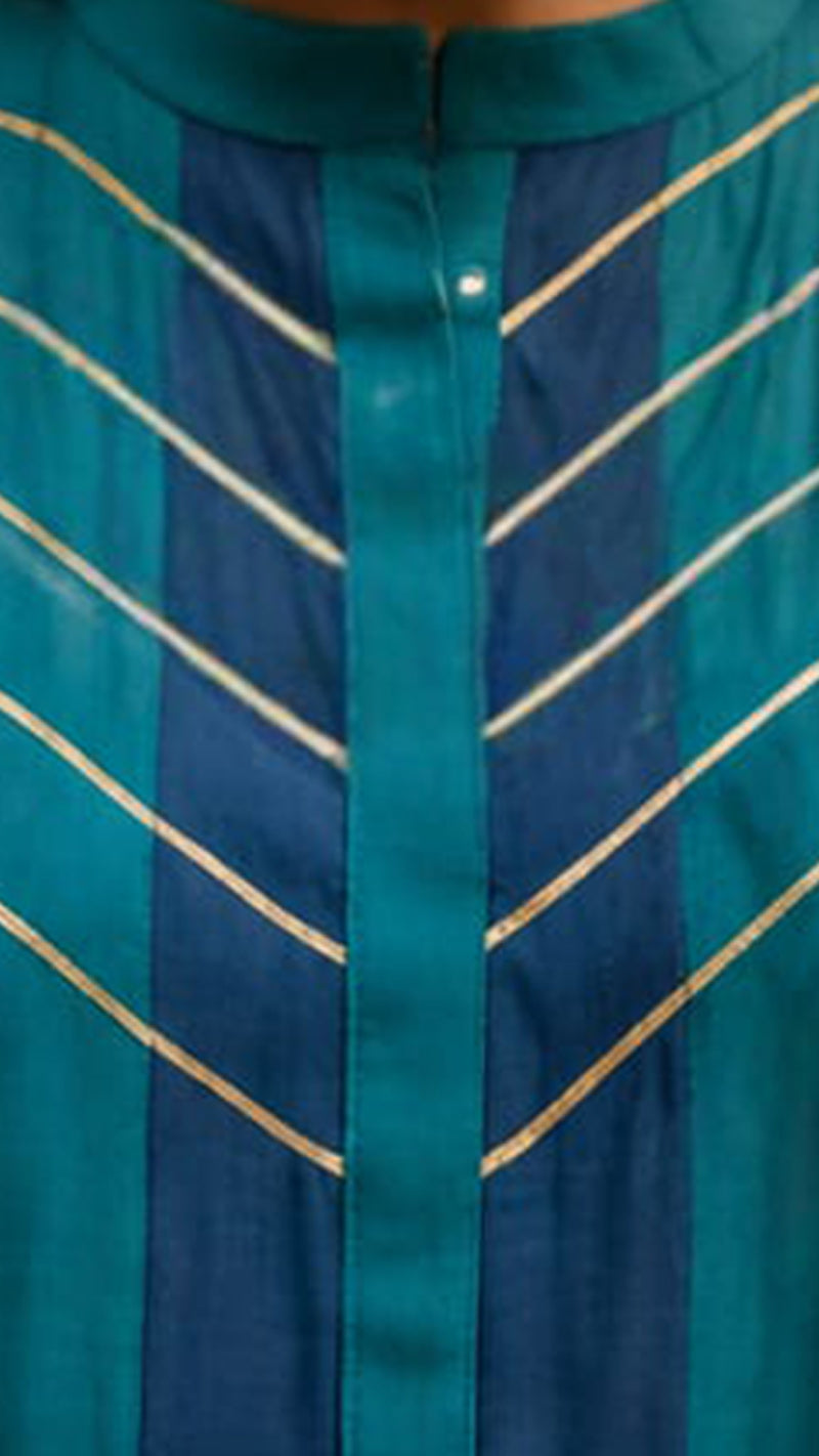 Blue Dual Anarkali Set