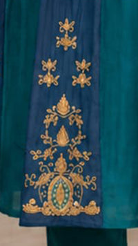 Blue Dual Anarkali Set