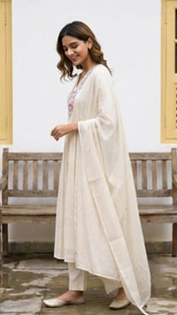 Cream Anarkali Rakhi Set