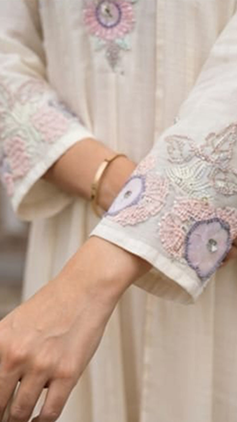 Cream Anarkali Rakhi Set