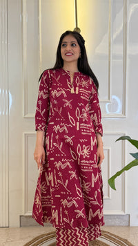 Abstract Aline Pink Dupatta Set