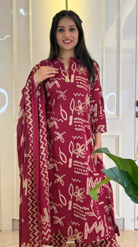 Abstract Aline Pink Dupatta Set
