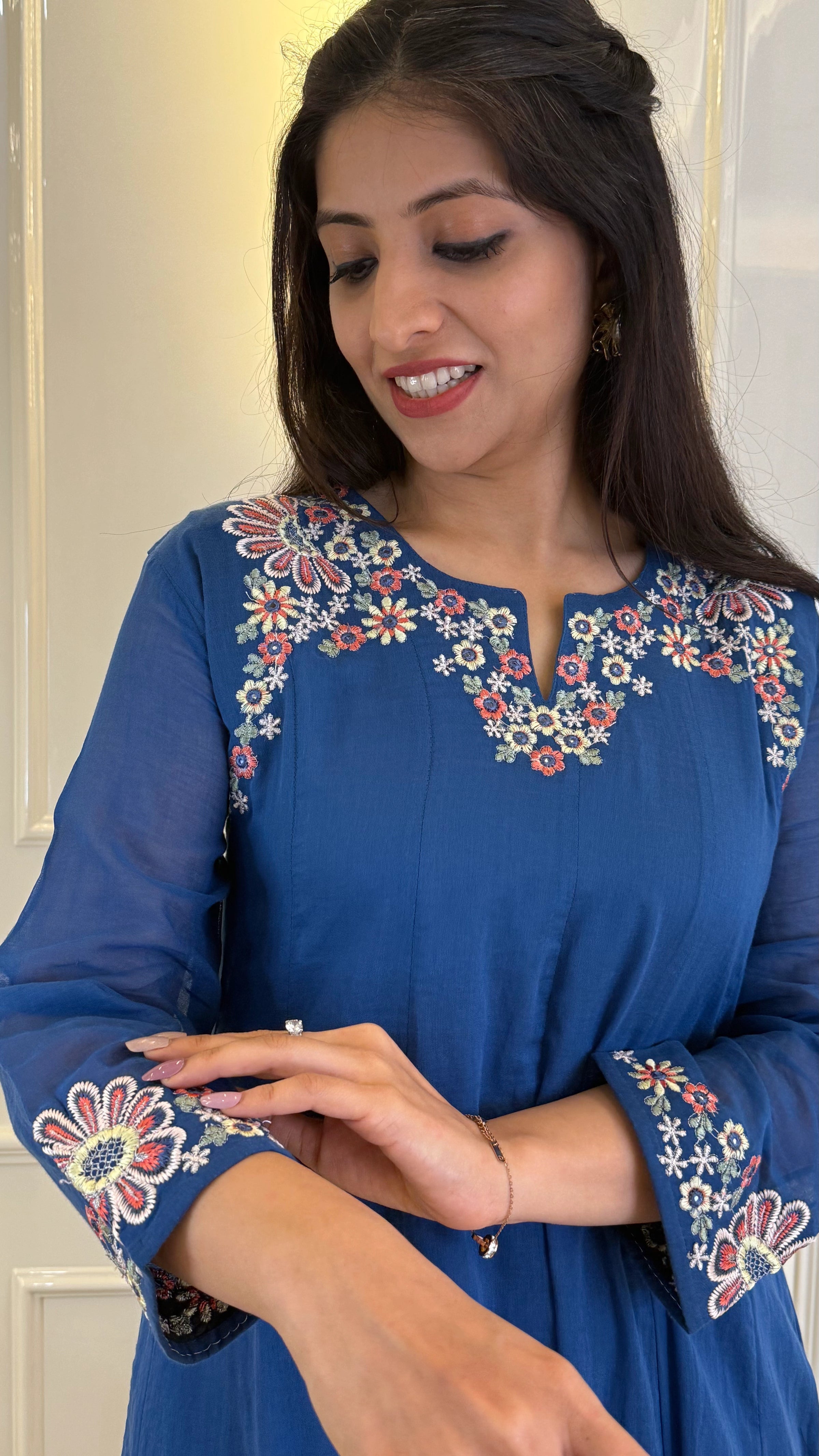 Mul Dupatta Aline Set