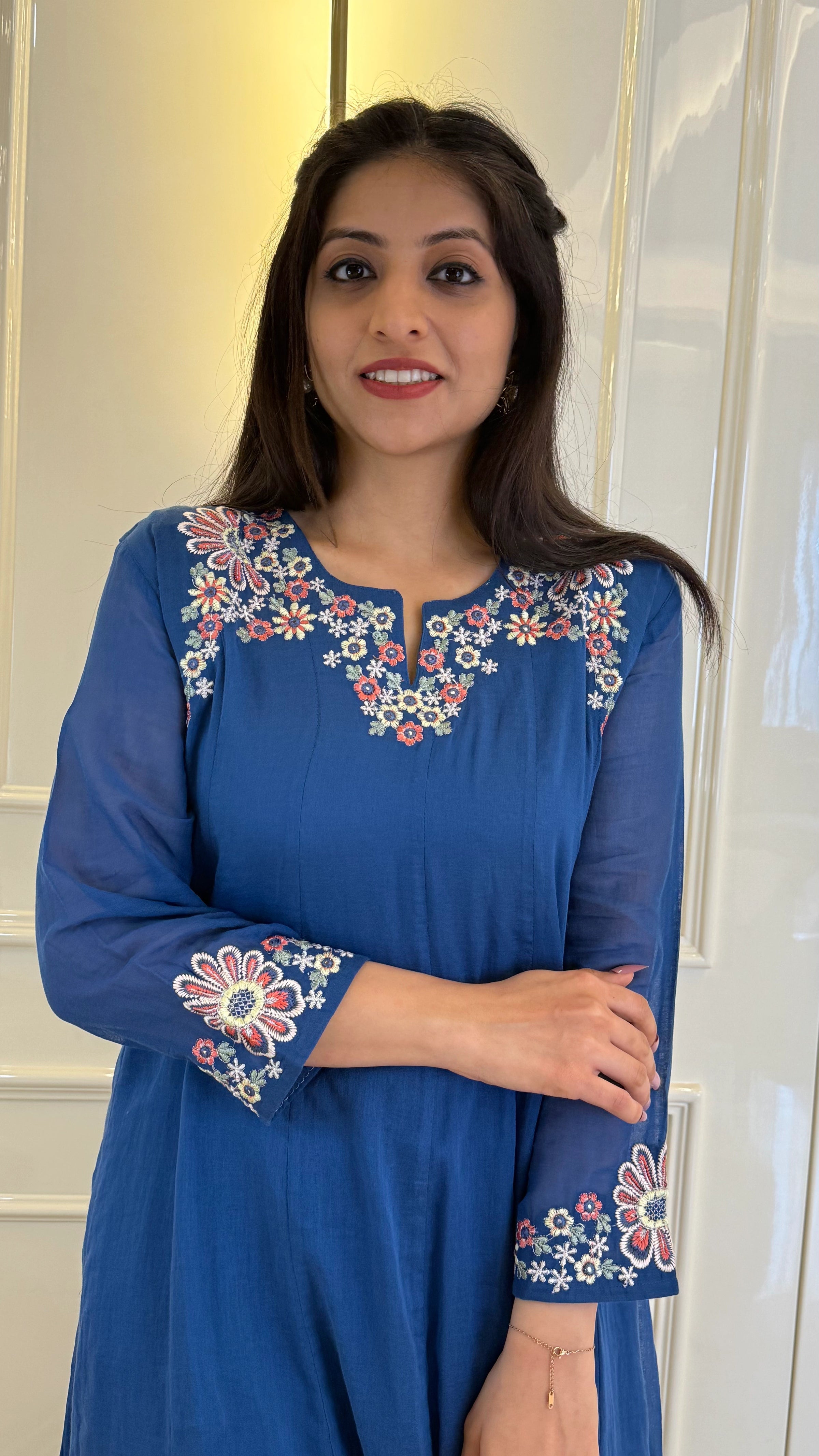 Mul Dupatta Aline Set