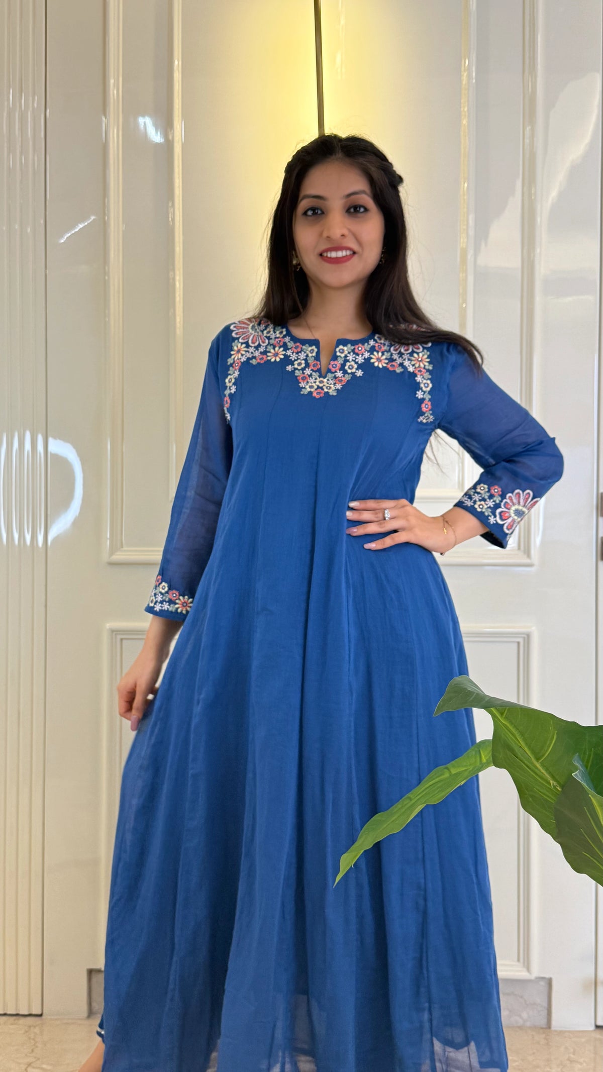 Mul Dupatta Aline Set