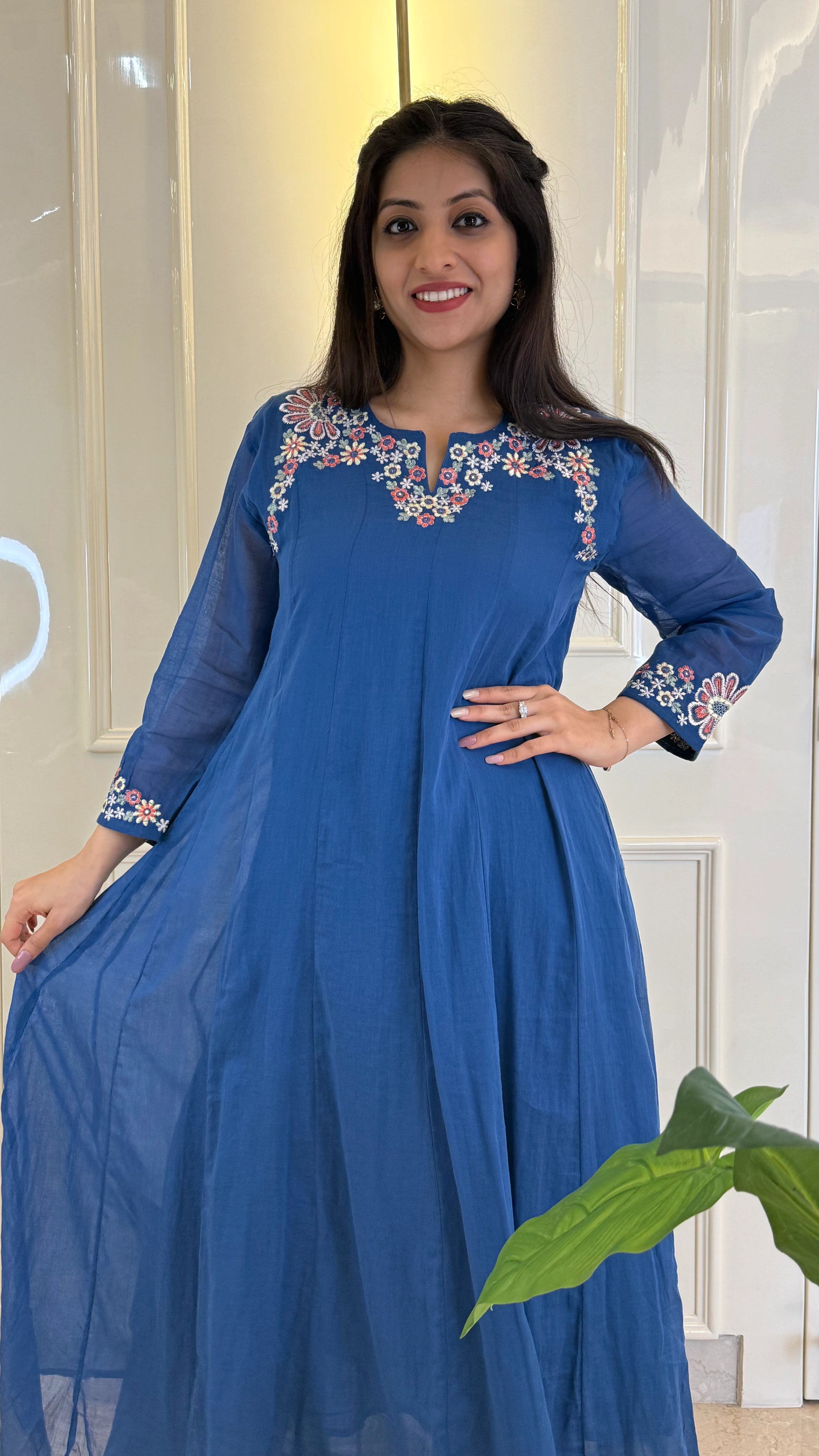 Mul Dupatta Aline Set