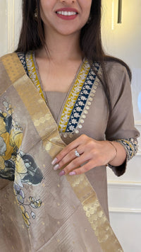 Copper Organza Dupatta Set