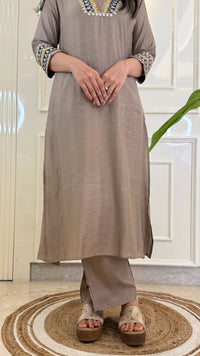 Copper Organza Dupatta Set