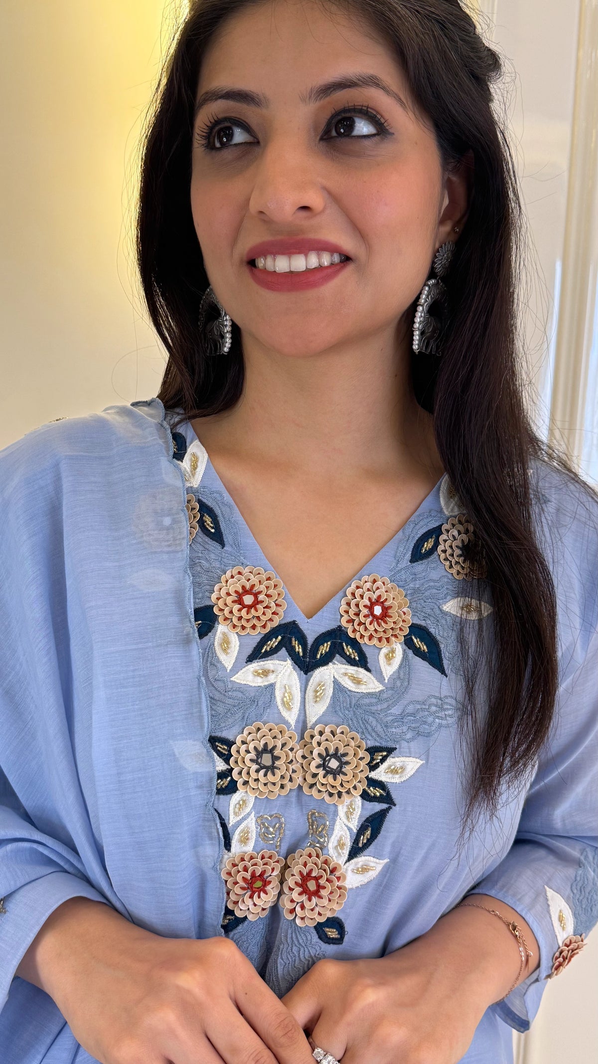 Ice Blue Wedding Dupatta Set