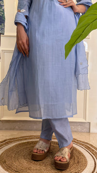 Ice Blue Wedding Dupatta Set