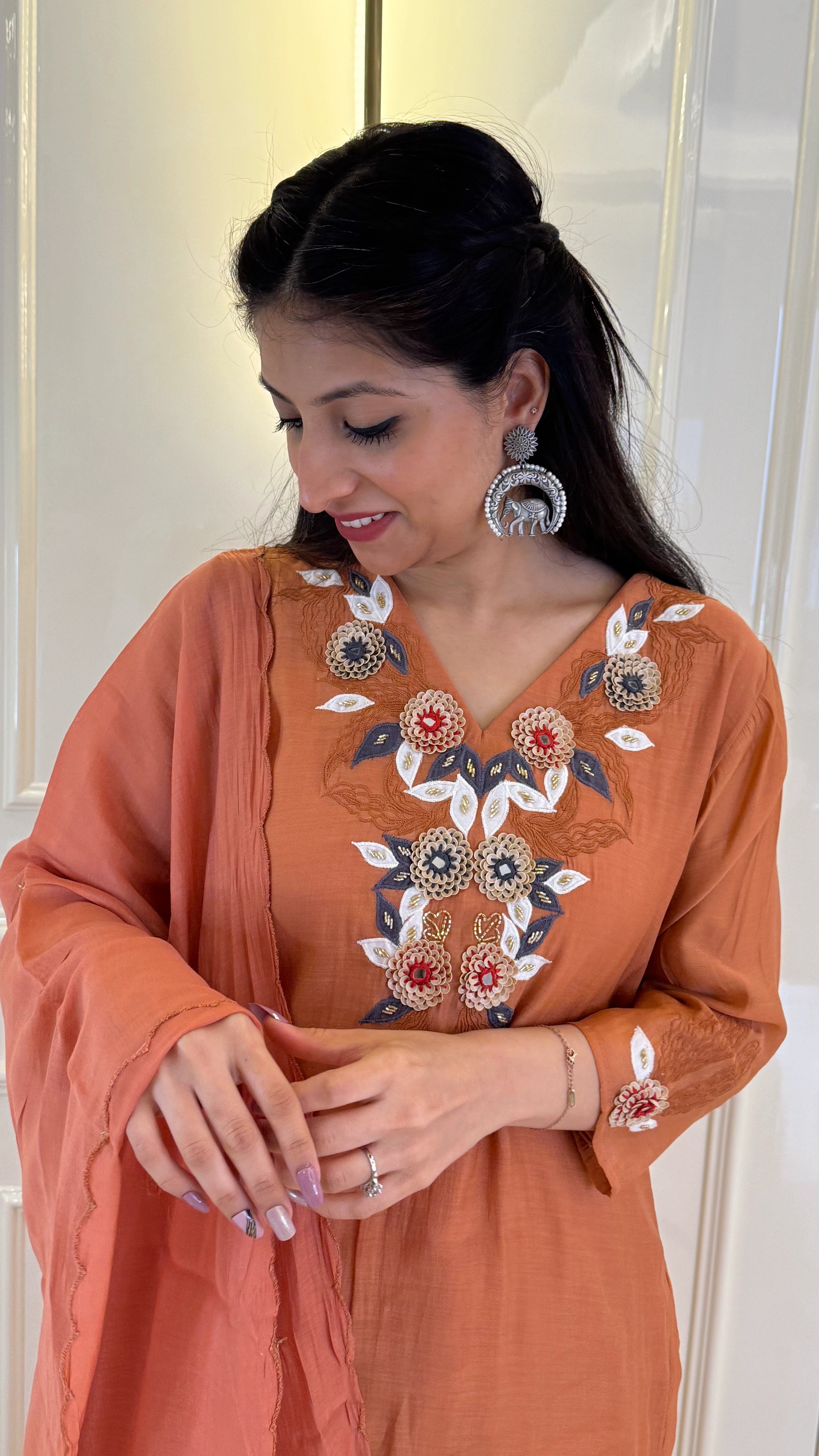 Rust Wedding Collection Dupatta Set