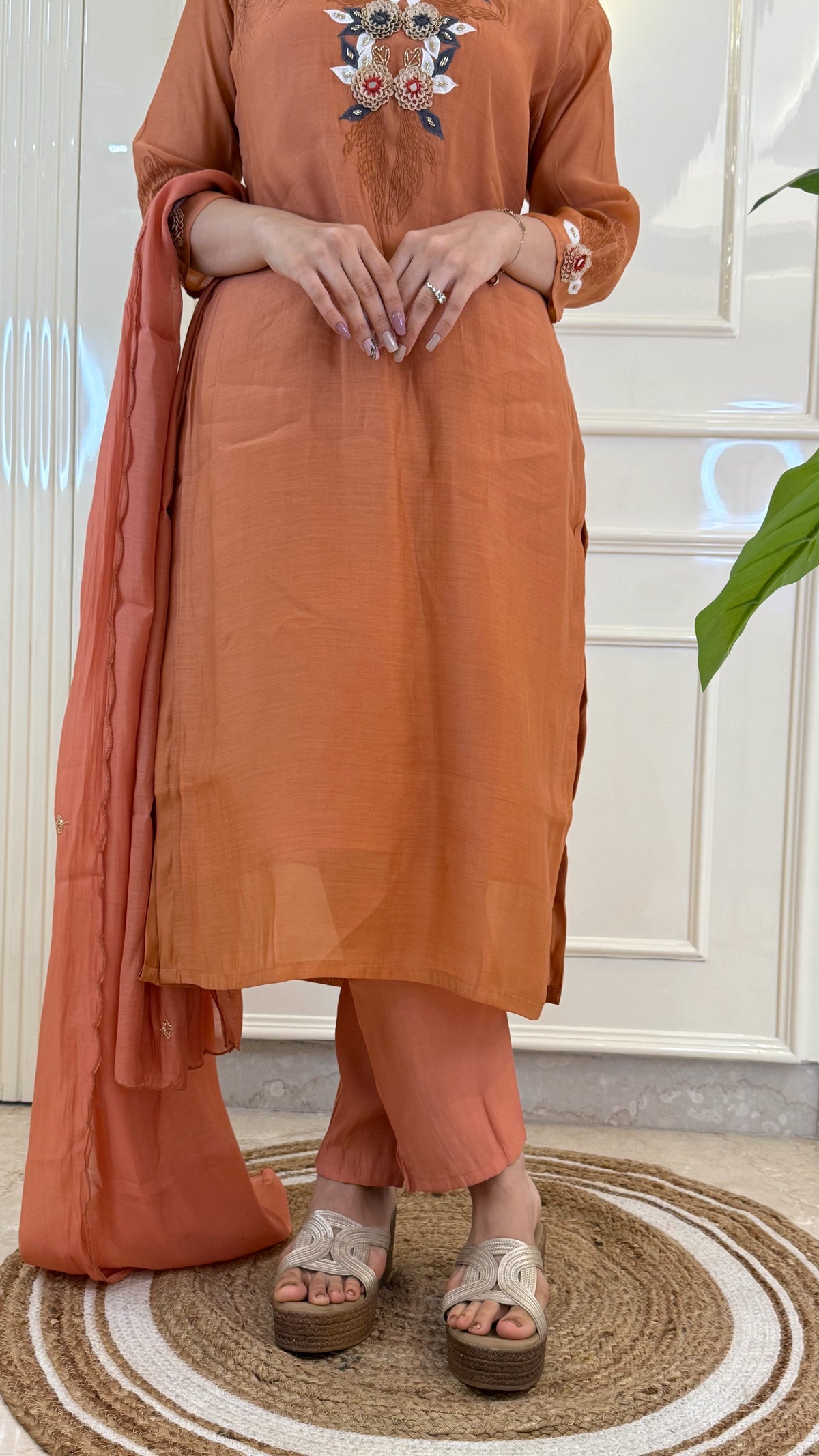 Rust Wedding Collection Dupatta Set