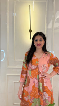 Pastel Aline Kurti Pant Cords Set